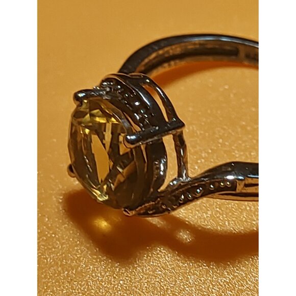Italian Women's Size 8 Sterling Silver 925 Ring with Smoky Quartz New with box - Picture 3 of 10